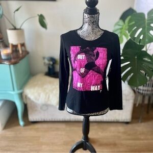 NWT Old Navy Juniors Graphic Tee Long Sleeve Activewear Top